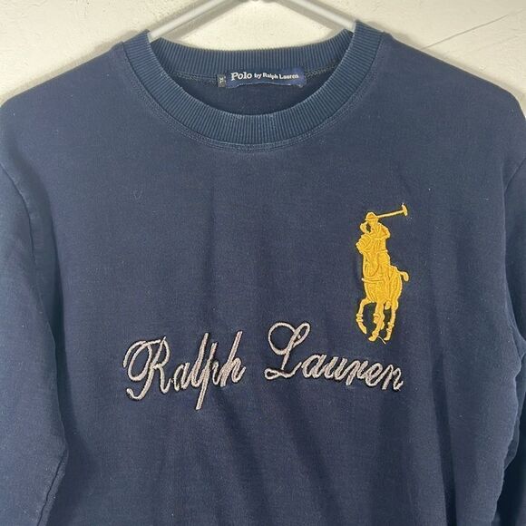 🔥🔥 Vintage RALPH LAUREN Embroidered Crewneck Sweatshirt Youth XL / Women Sz S - Picture 2 of 9